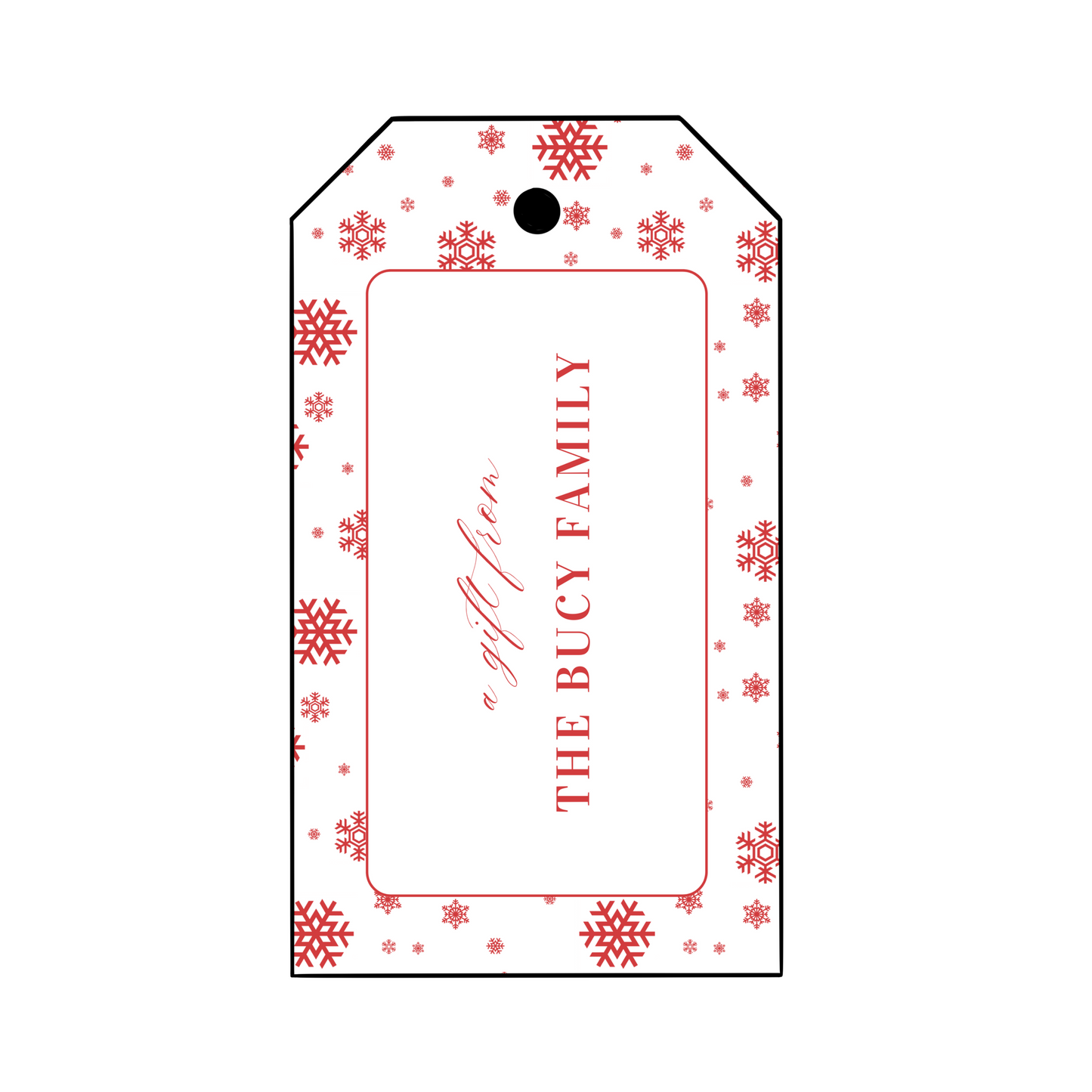 Snow Flake Gift Tags - Red