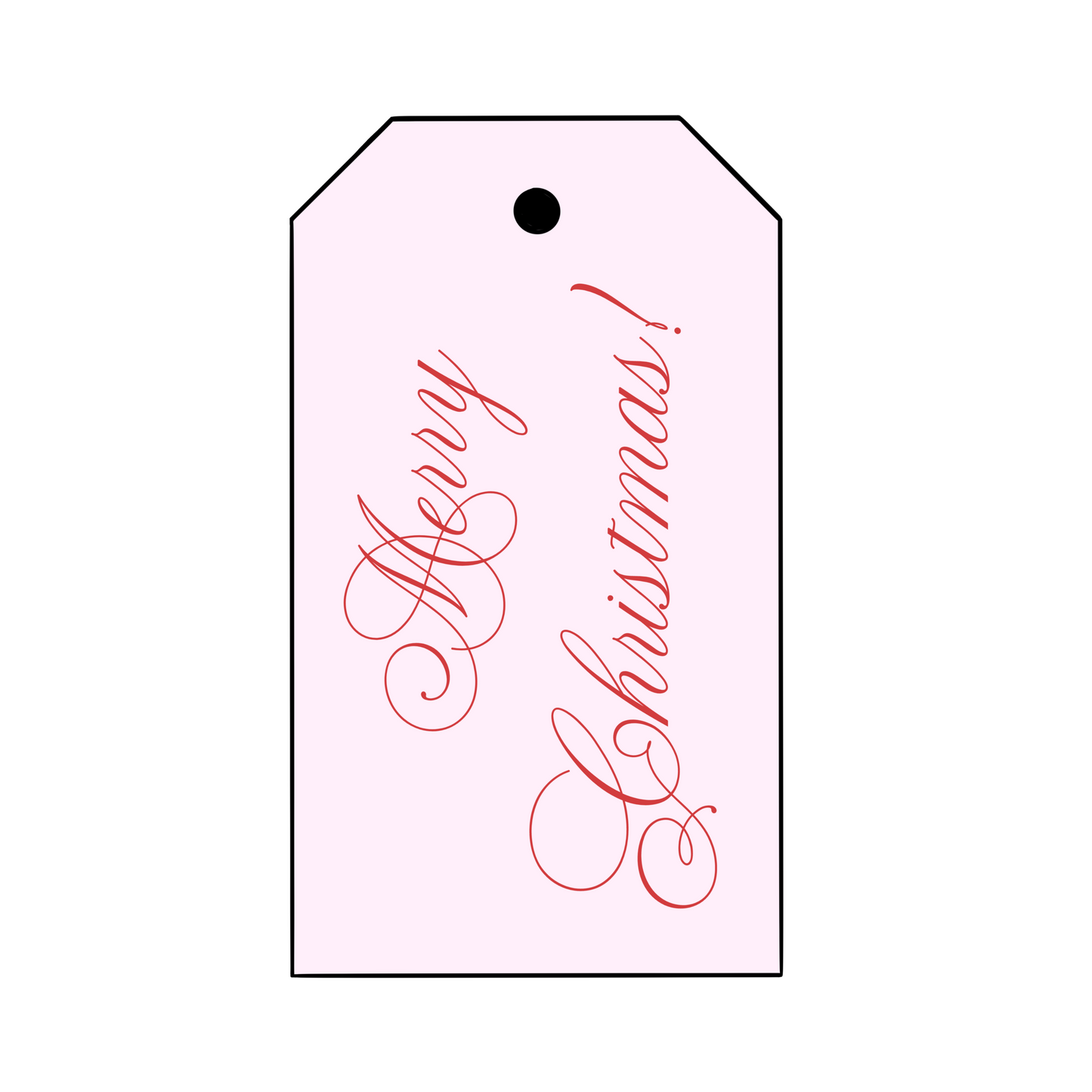 Merry Christmas Gift Tags - Pink