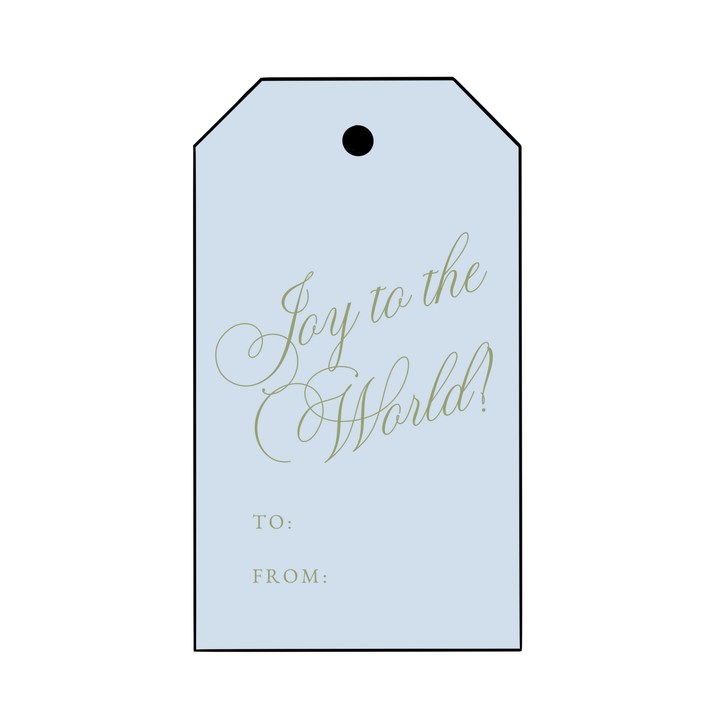 Joy to the World Gift Tags - Blue