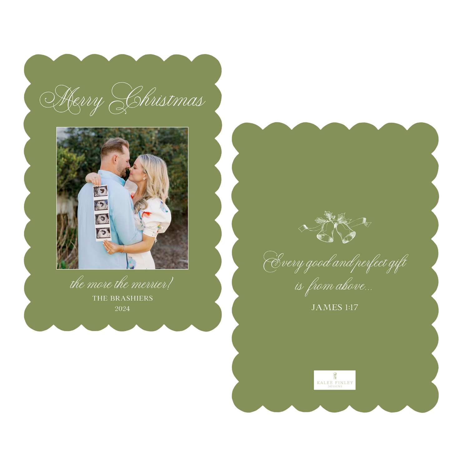 The More the Merrier - Scalloped Christmas Card