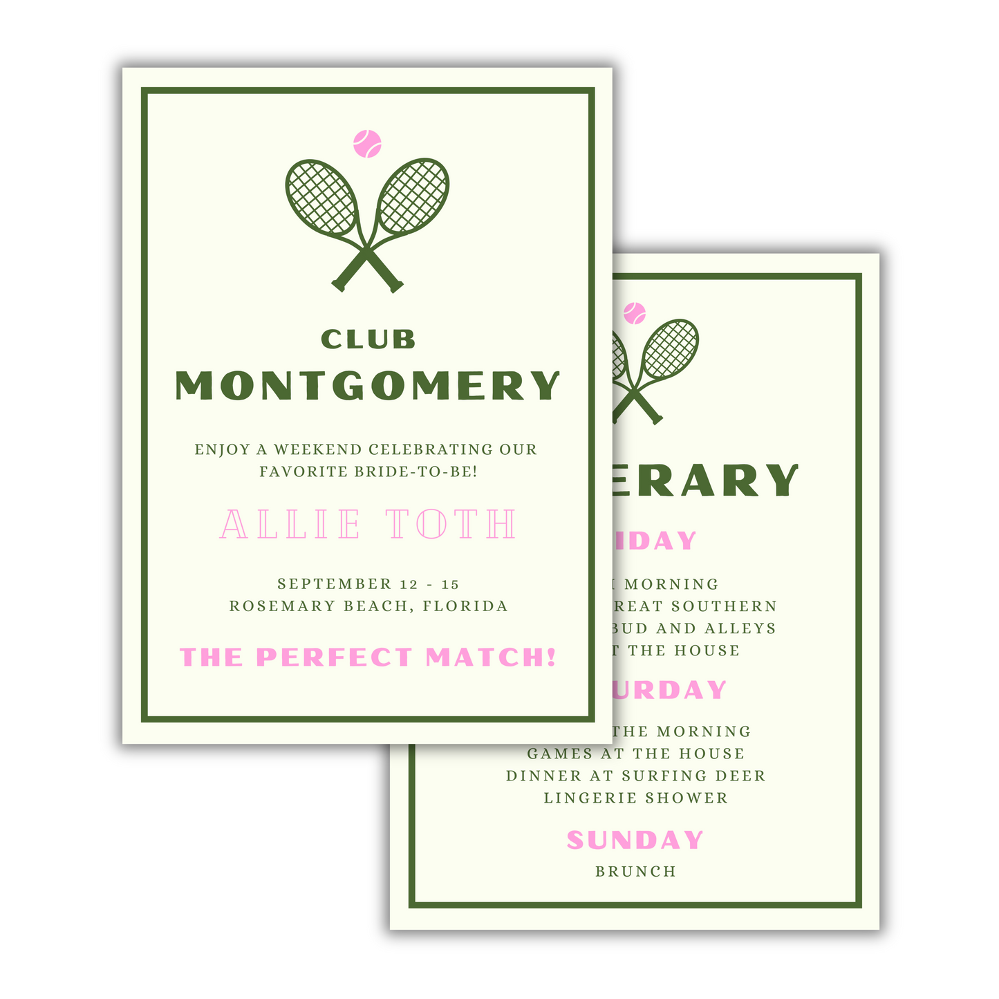 Perfect Match Bachelorette Itinerary