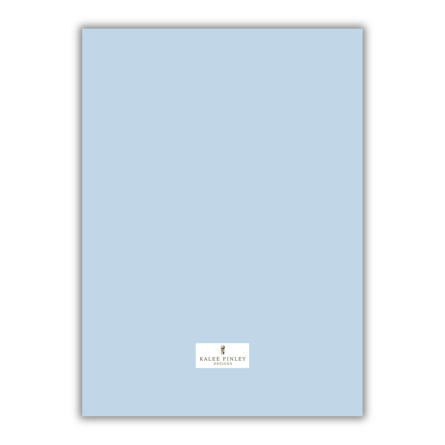 Blue Monogram Christmas Card