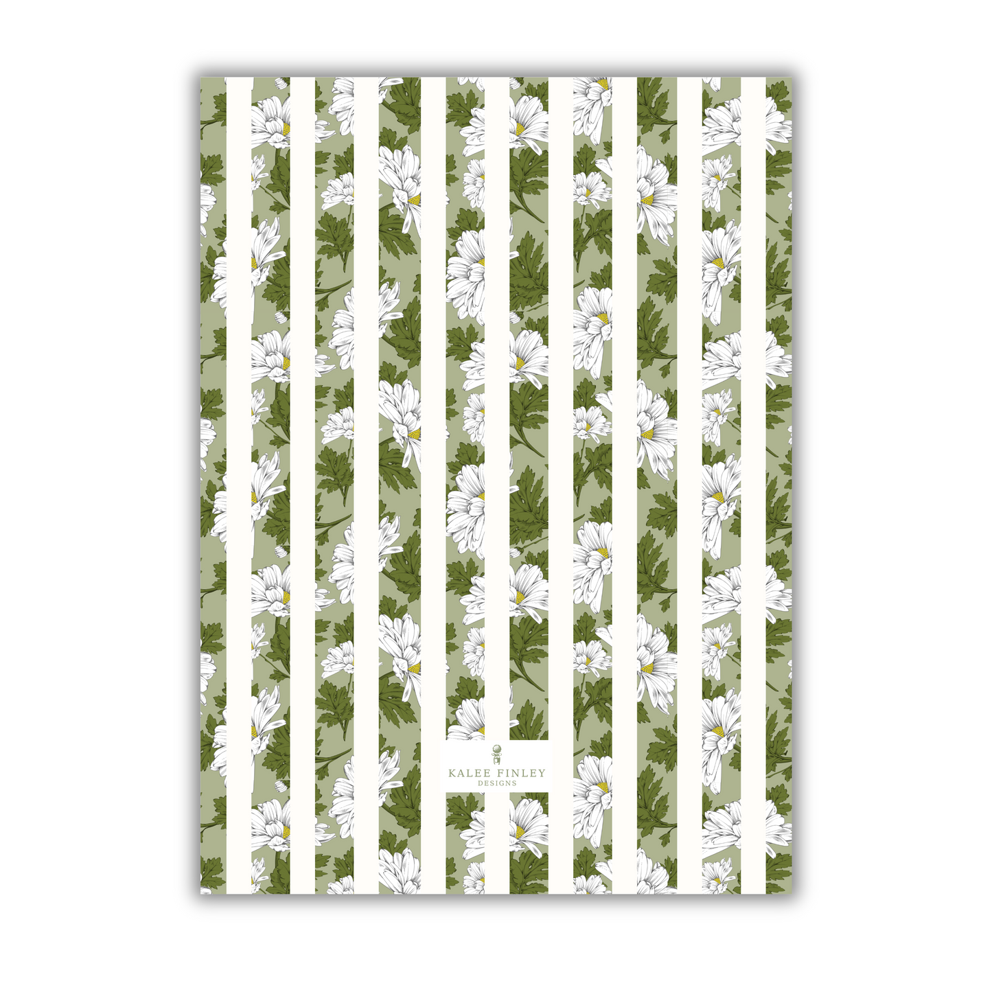 Green Floral Christmas Card