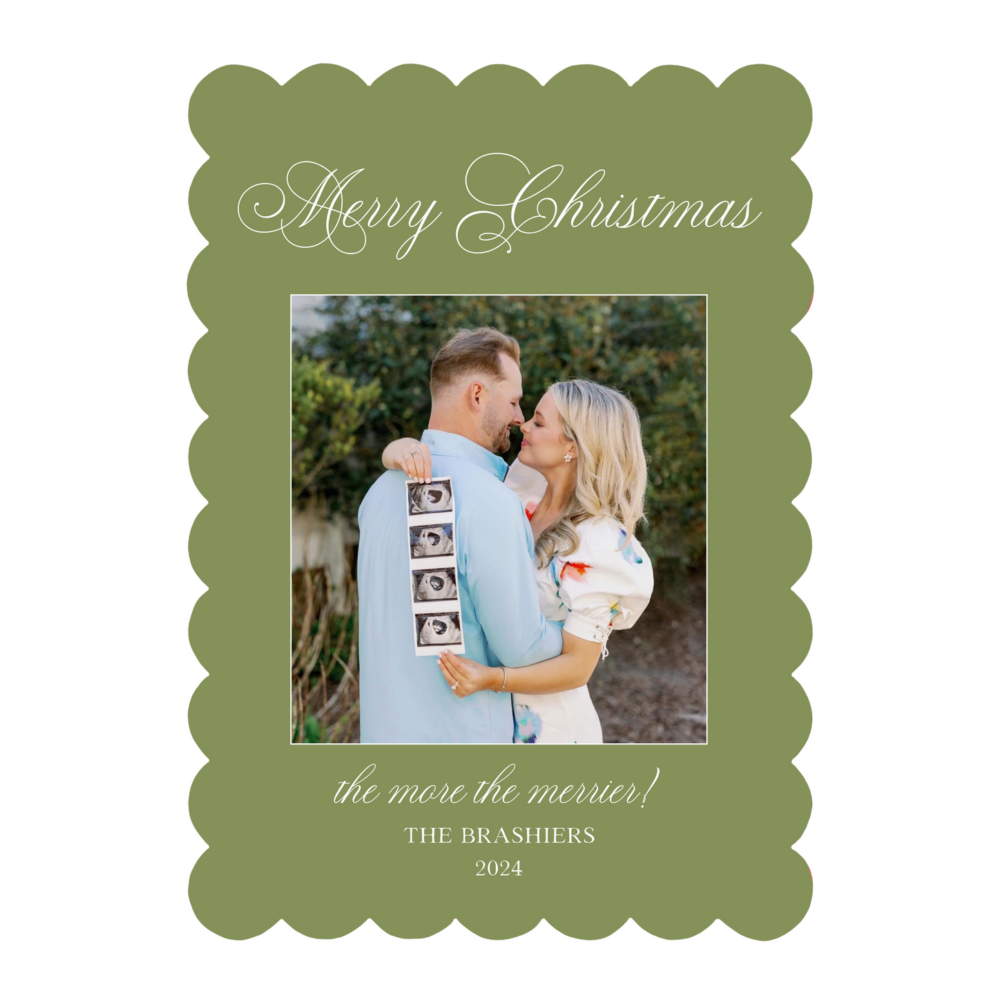 The More the Merrier - Scalloped Christmas Card