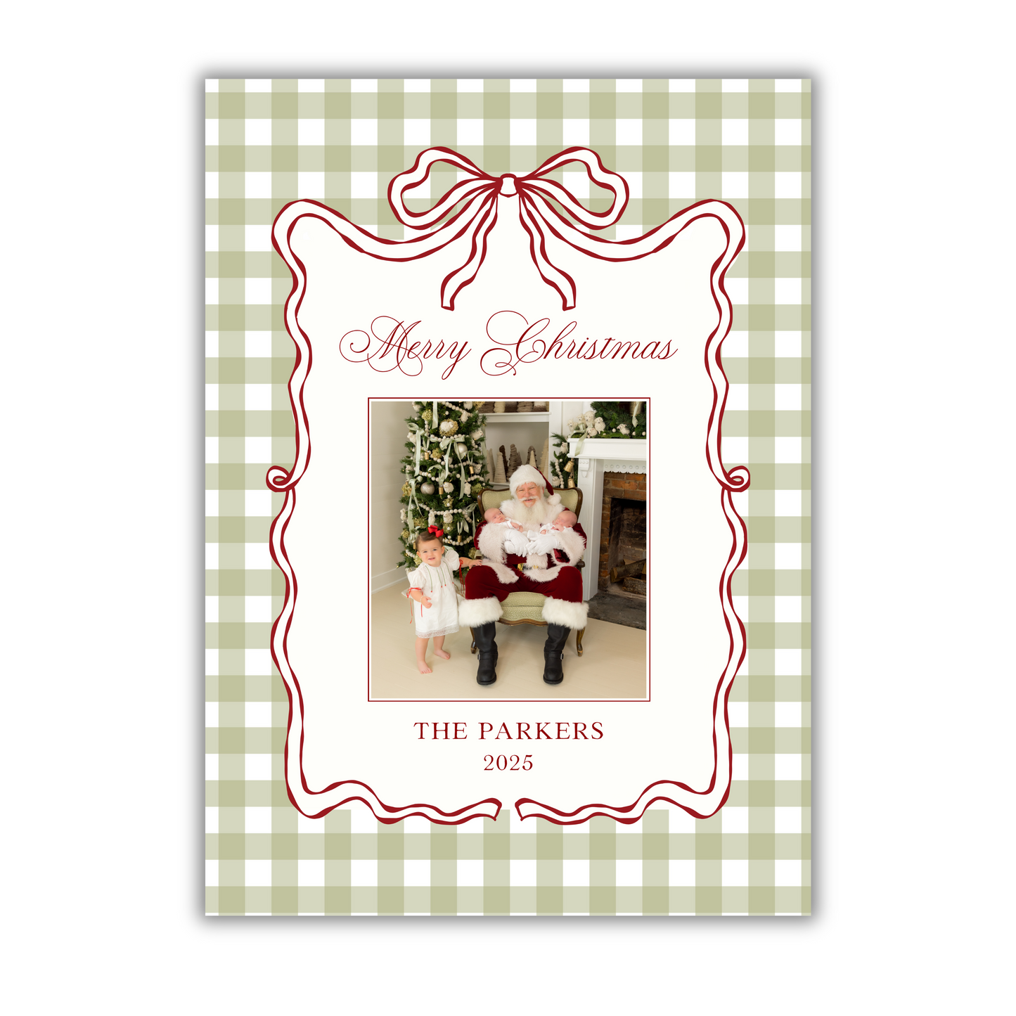 Gingham Christmas Card