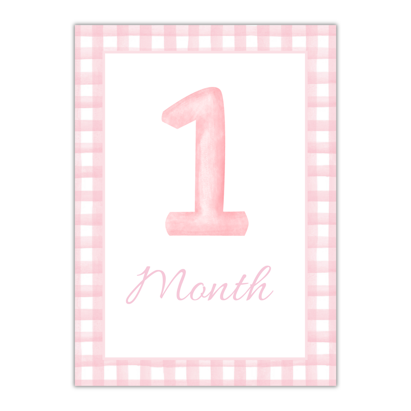 Pink Number Milestone Cards