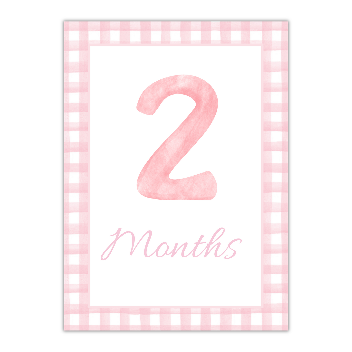Pink Number Milestone Cards