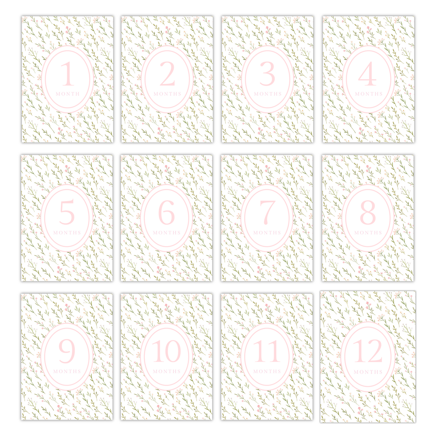 Floral Milestone Cards