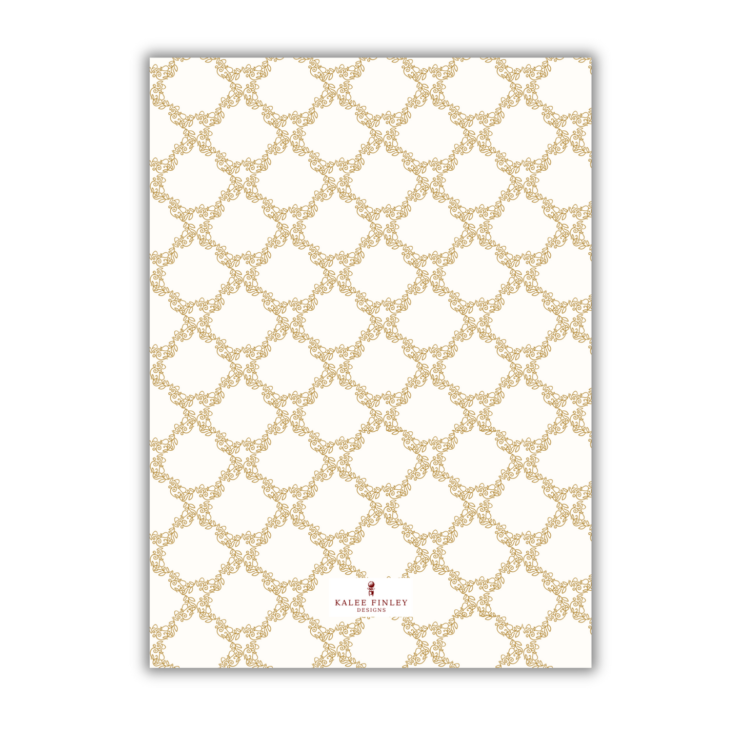 Gold Trellis Christmas Card