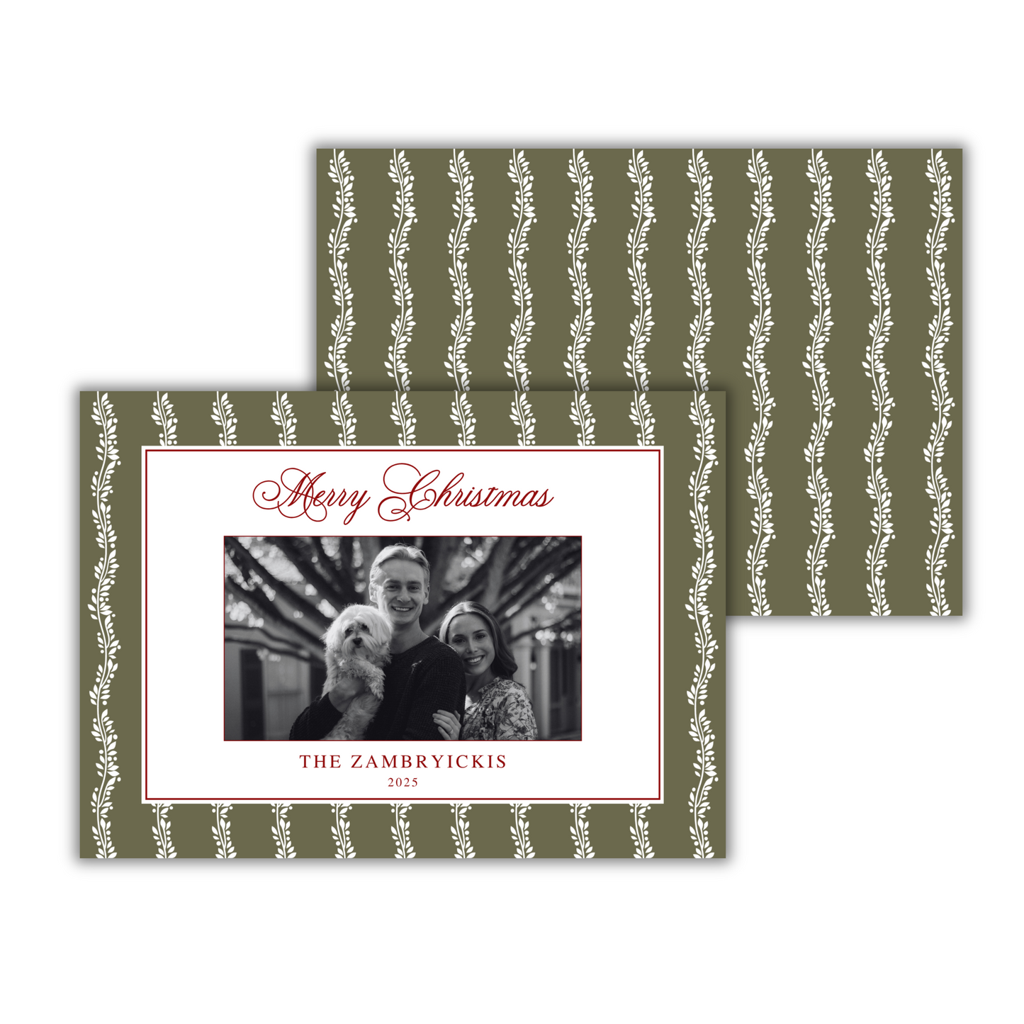 Green Classic Christmas Card