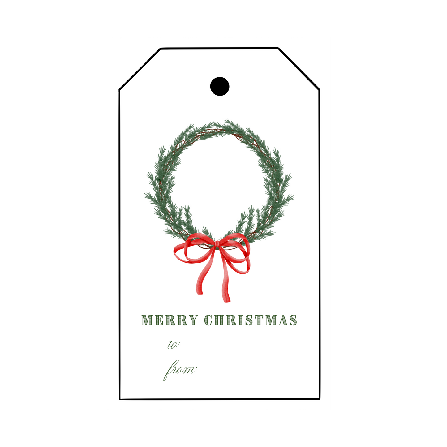 Christmas Wreath Gift Tags