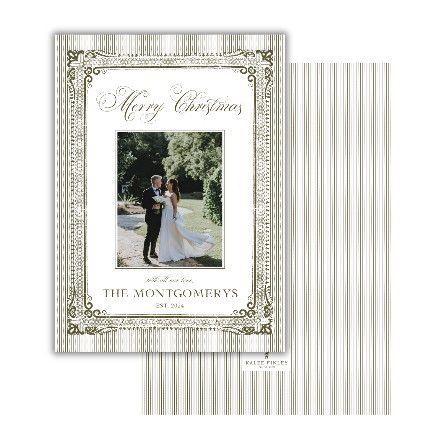 Green Pattern Christmas Card