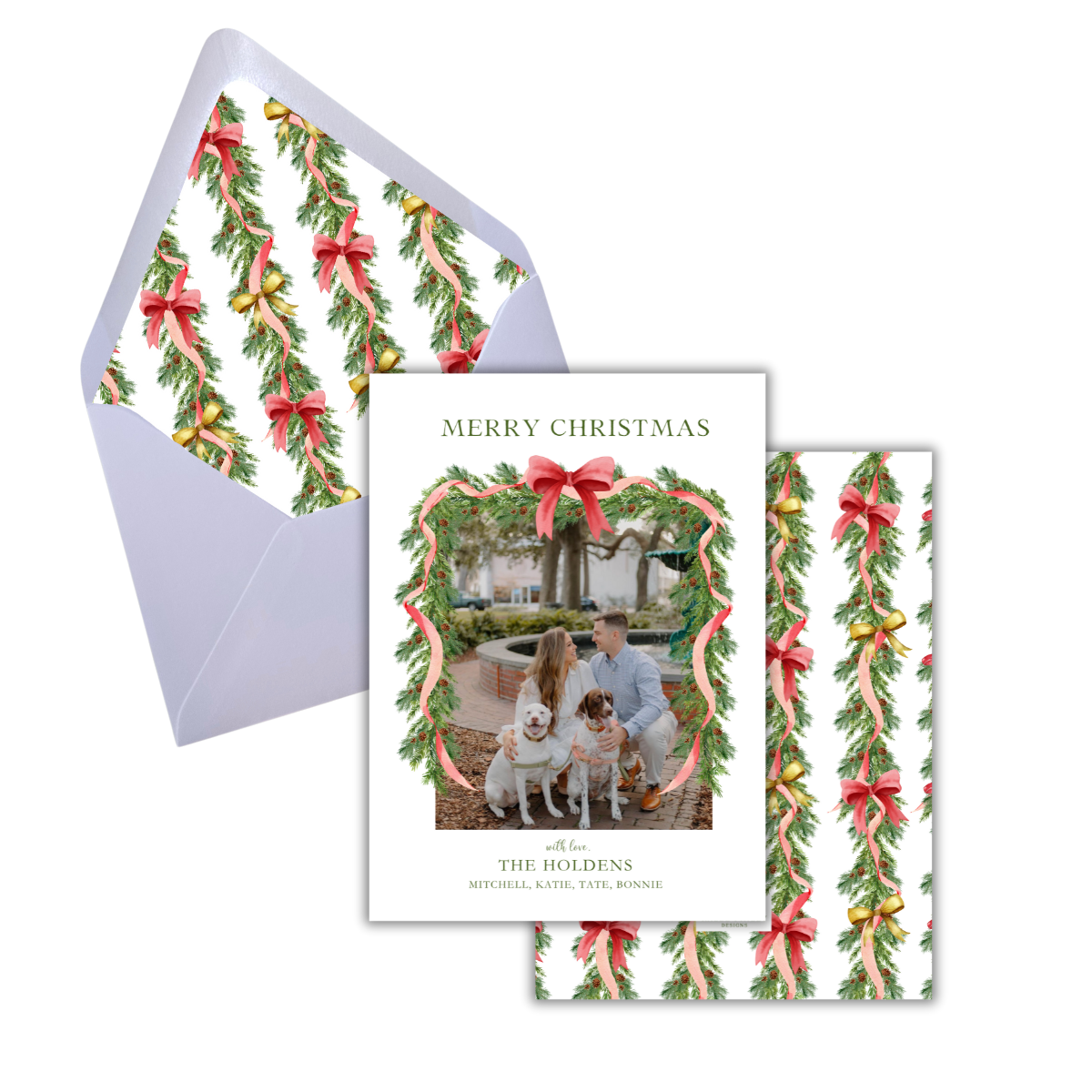 Garland and Bows Envelope Liner