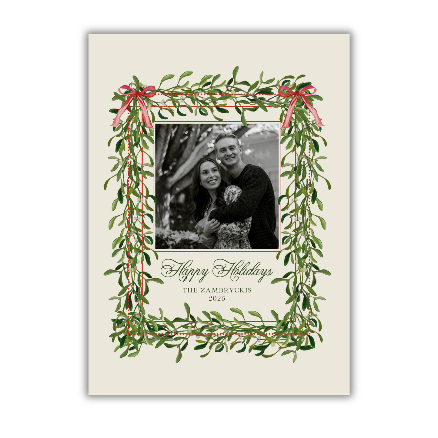 Classic Garland Christmas Card