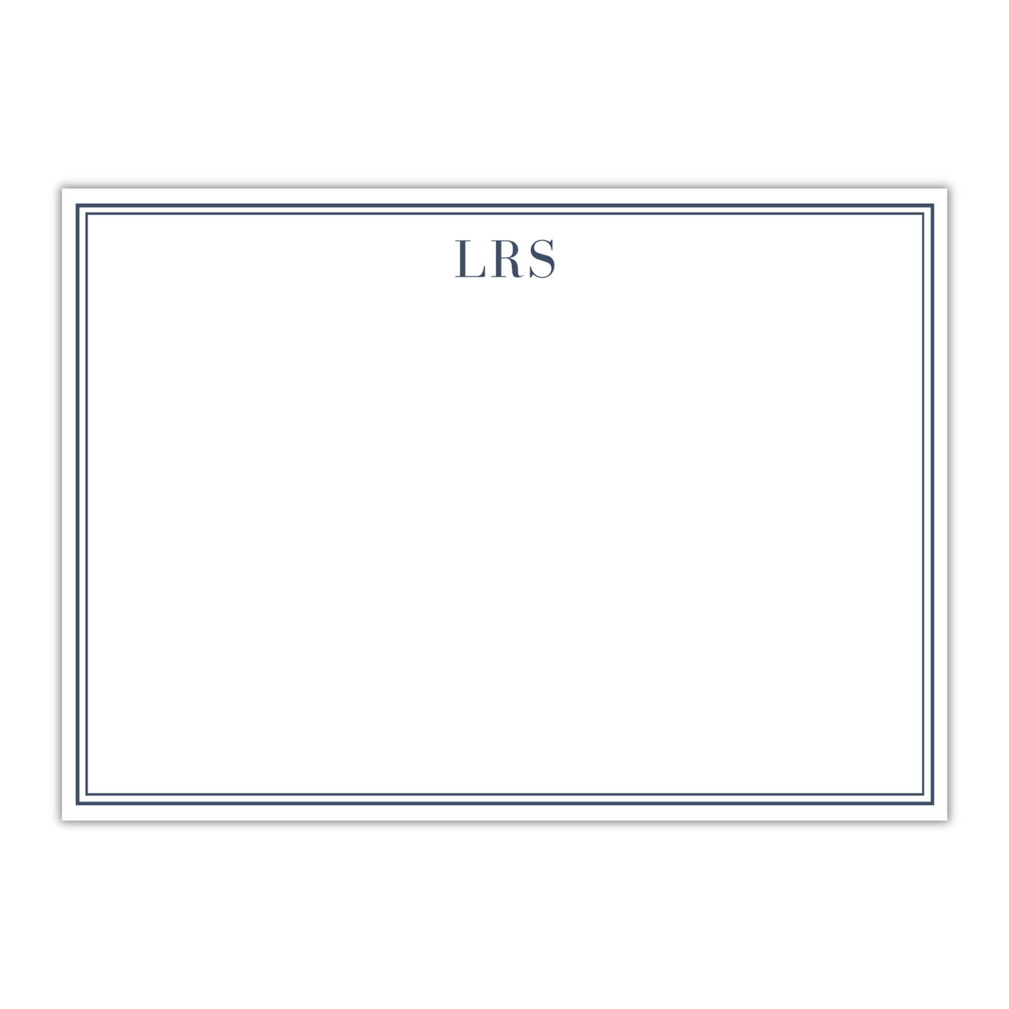 Simple Navy Monogrammed Stationery