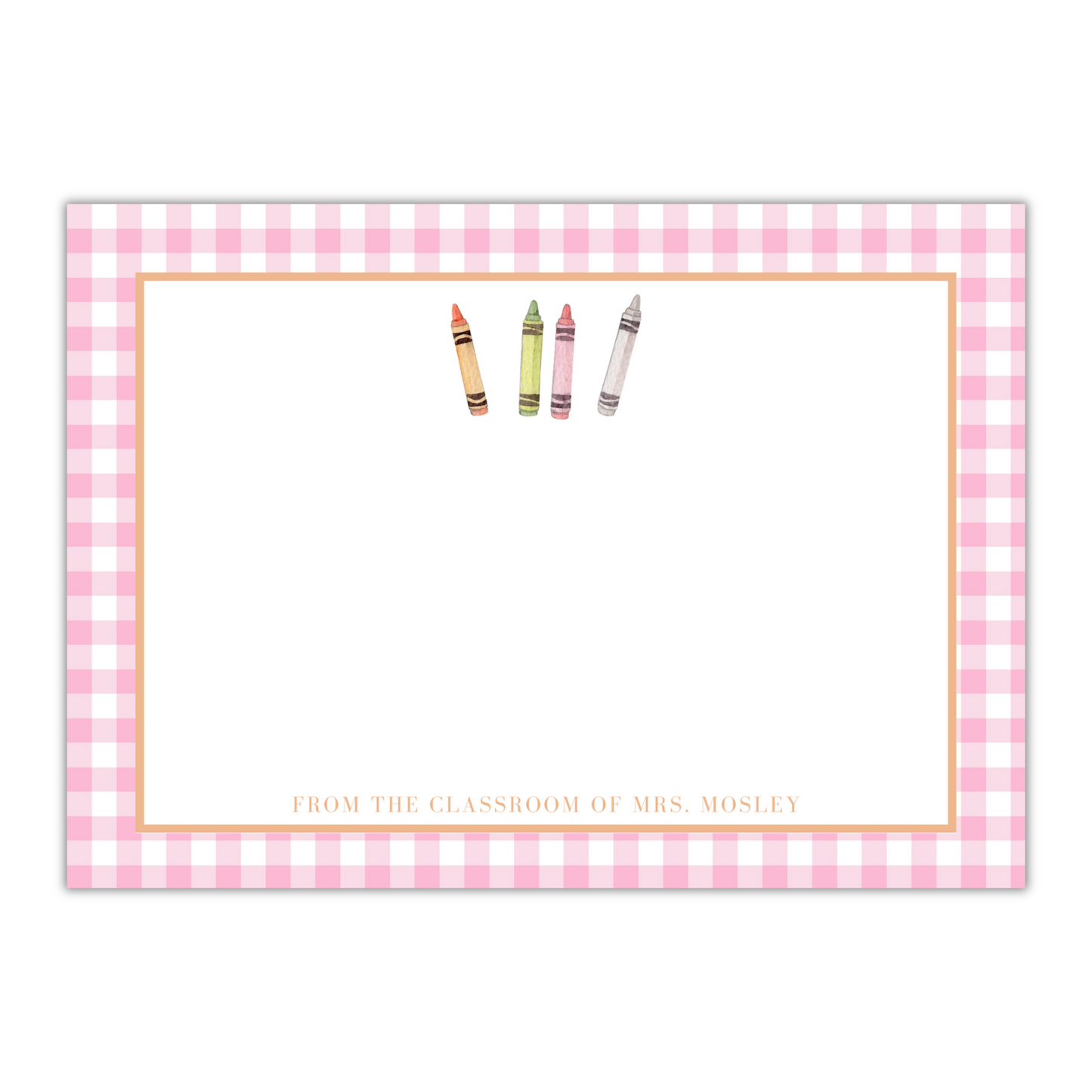 Crayon Teacher Stationery