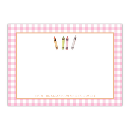 Crayon Teacher Stationery