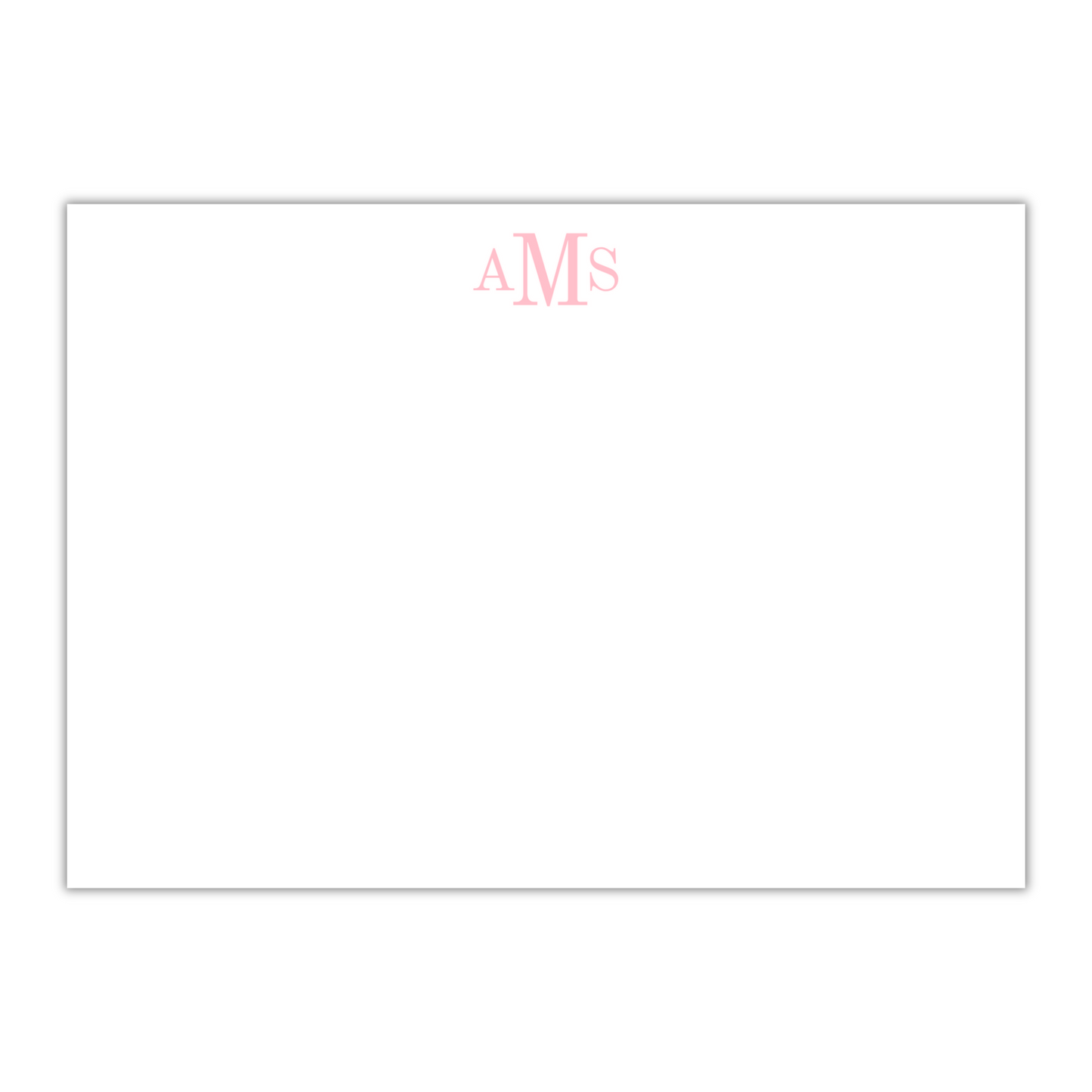 Pink Monogram Stationery