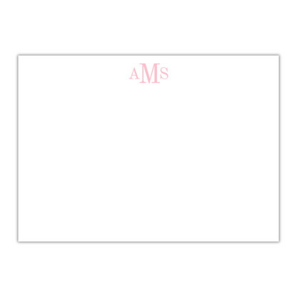 Pink Monogram Stationery