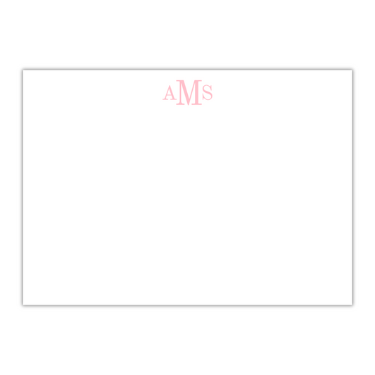 Pink Monogram Stationery