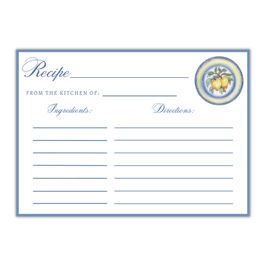 Recipe Card - Blue Lemon