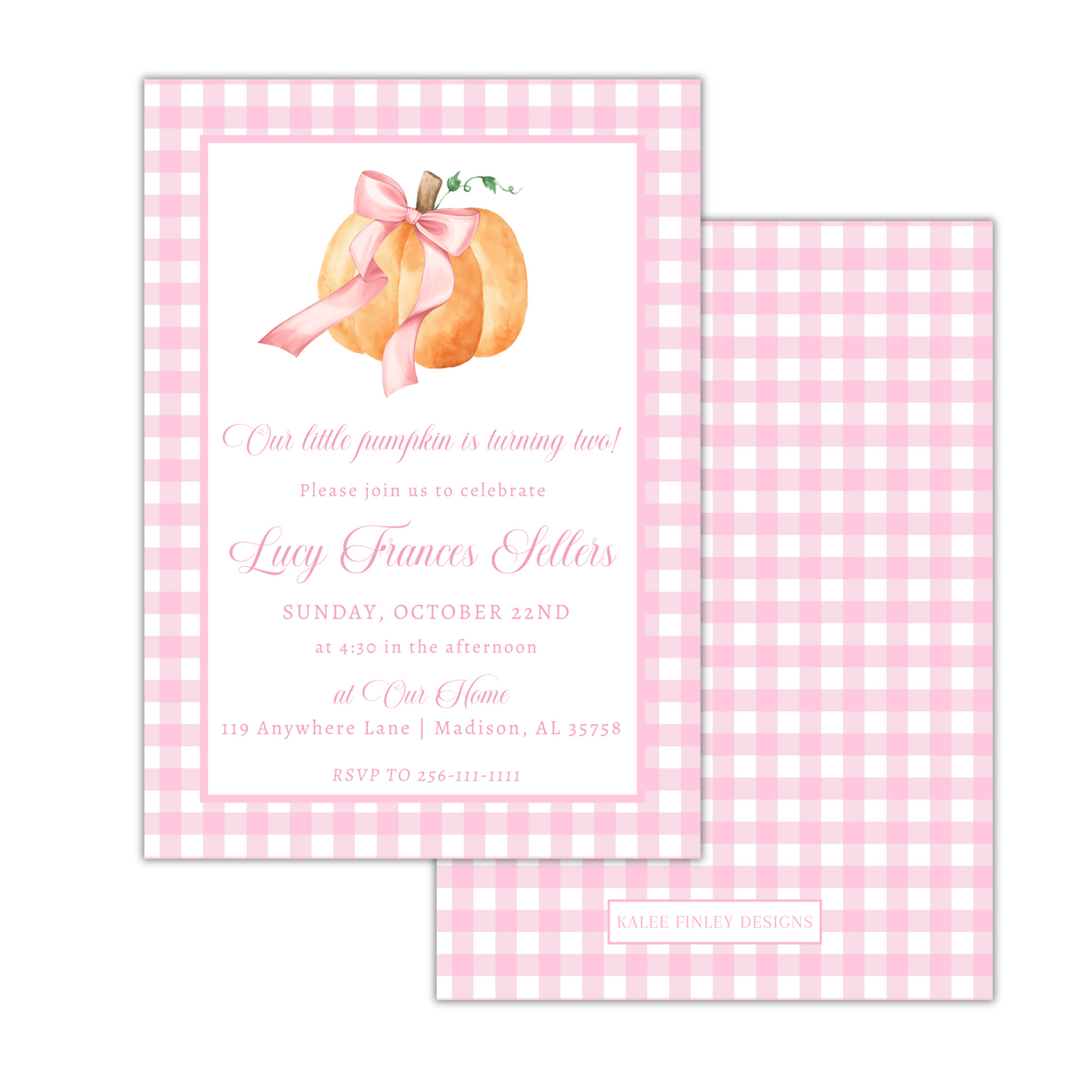 Our Little Pumpkin Invitation