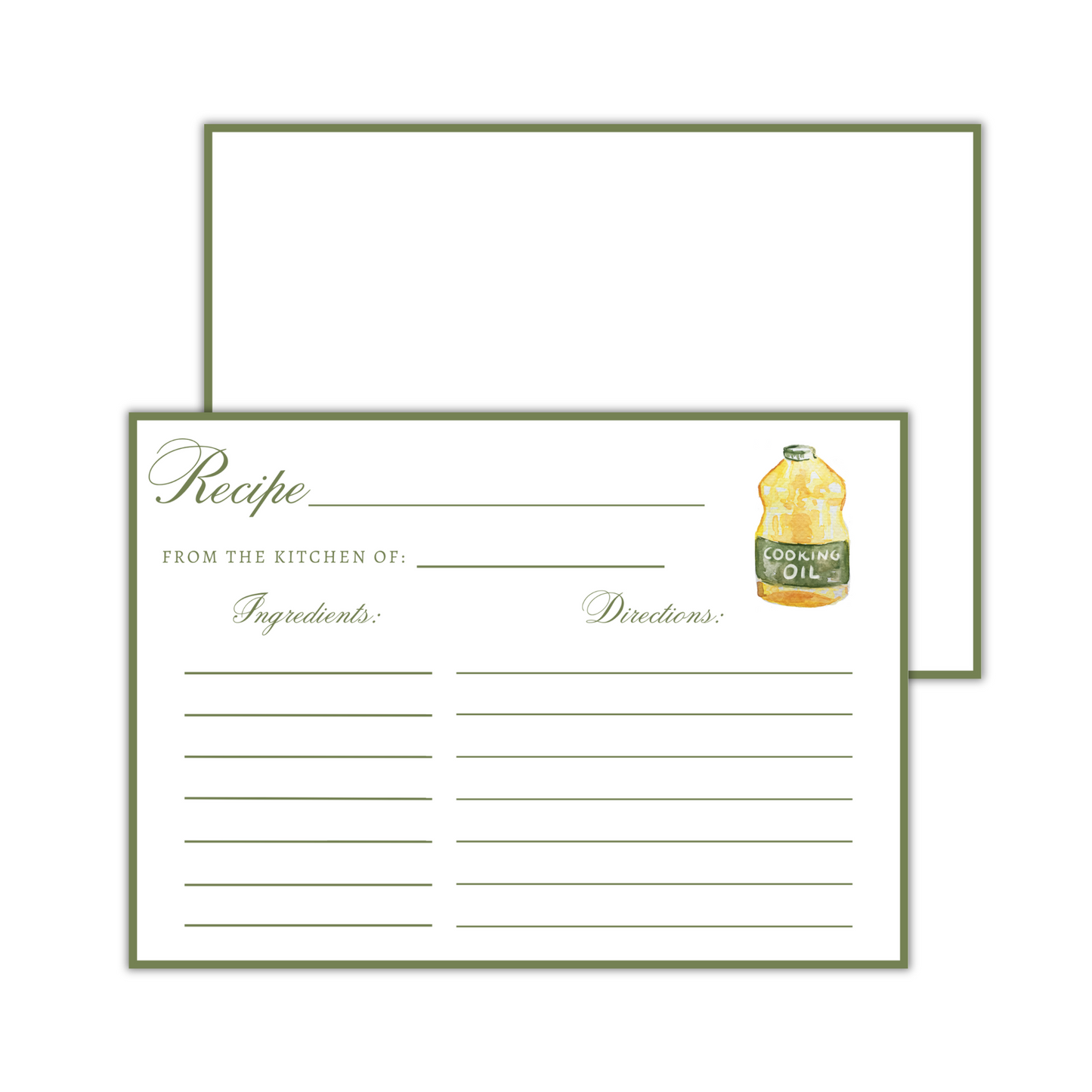 Recipe Card - Oil