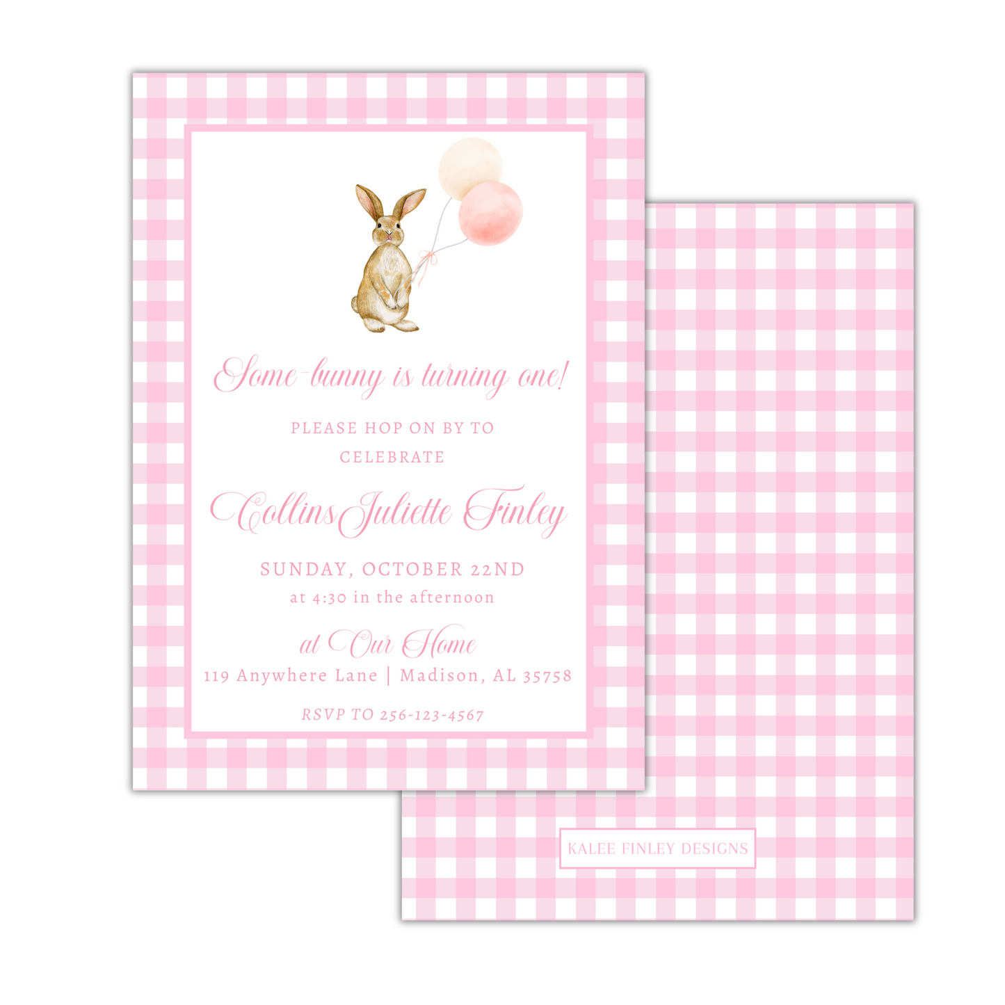 Some Bunny Birthday Invitation