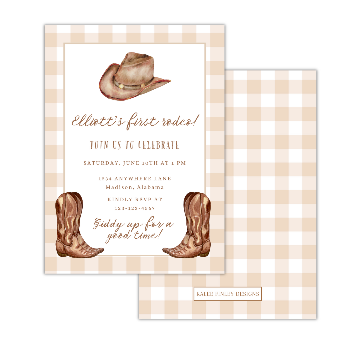 Rodeo Birthday Invitation