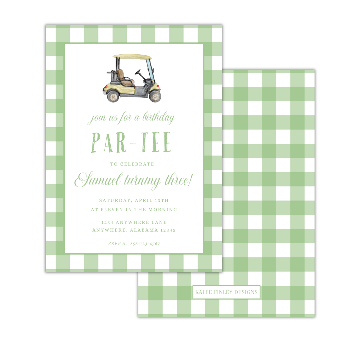 Par-tee Golf Invitation