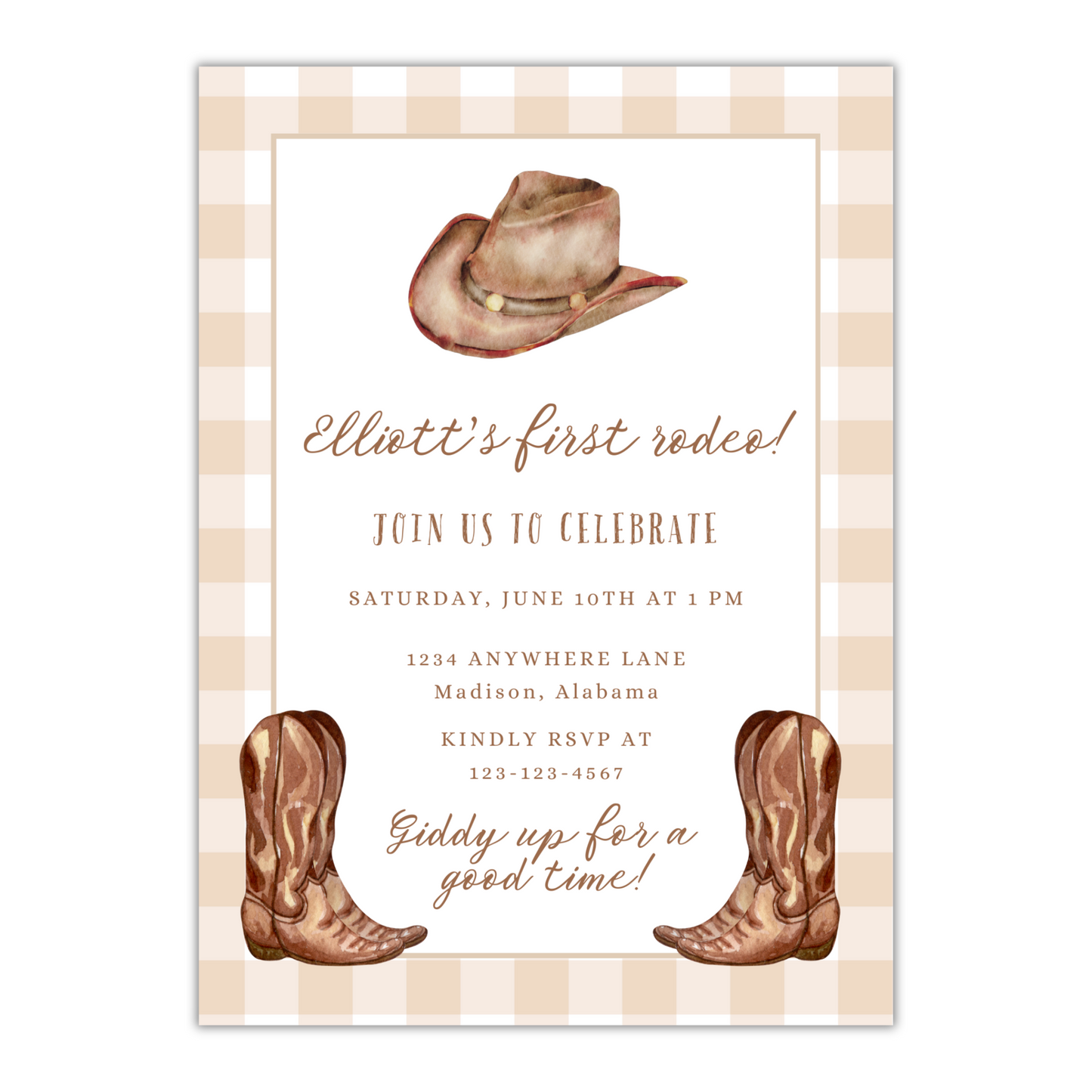 Rodeo Birthday Invitation