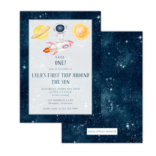 First Trip Around the Sun Invitation