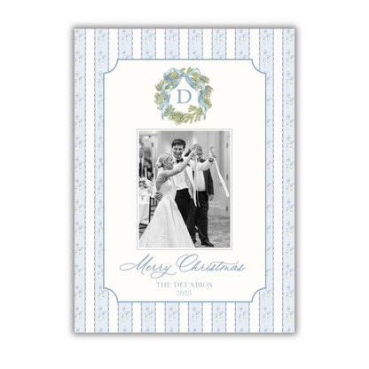 Blossom Blue Christmas Card