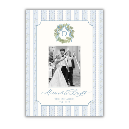 Blossom Blue Christmas Card