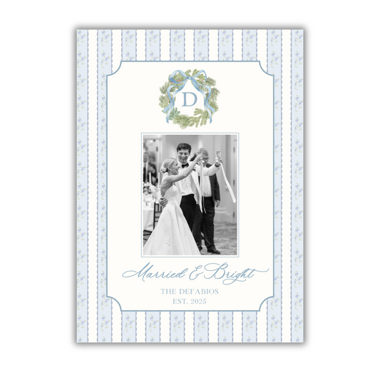 Blossom Blue Christmas Card