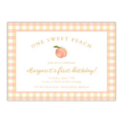 One Sweet Peach - Gingham