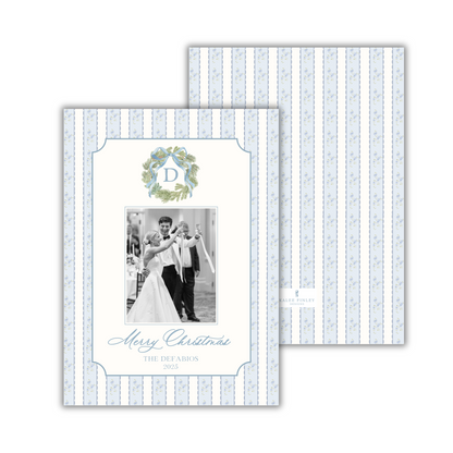 Blossom Blue Christmas Card
