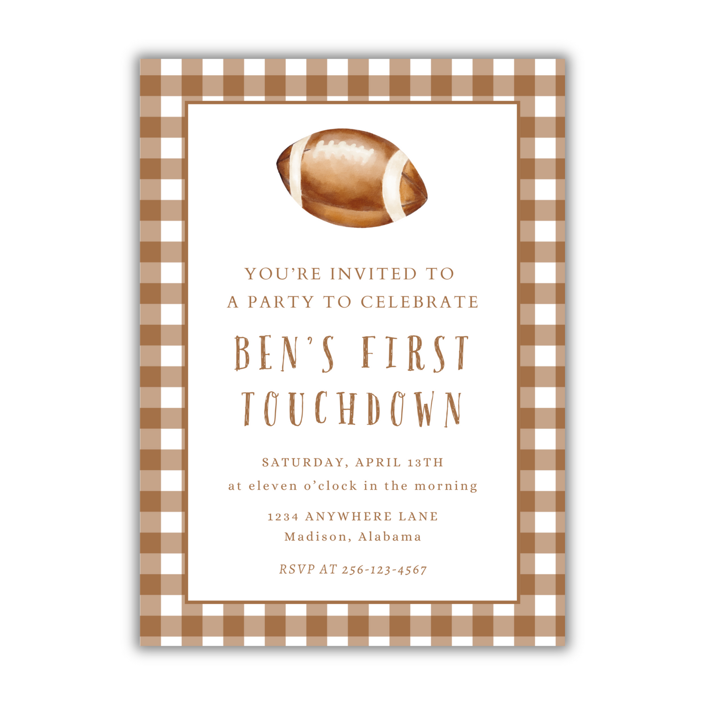 First Touchdown Invitation