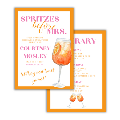 Spritzes Before Mrs.