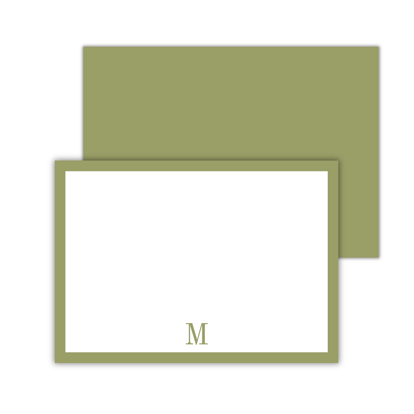 Green Initial Stationery