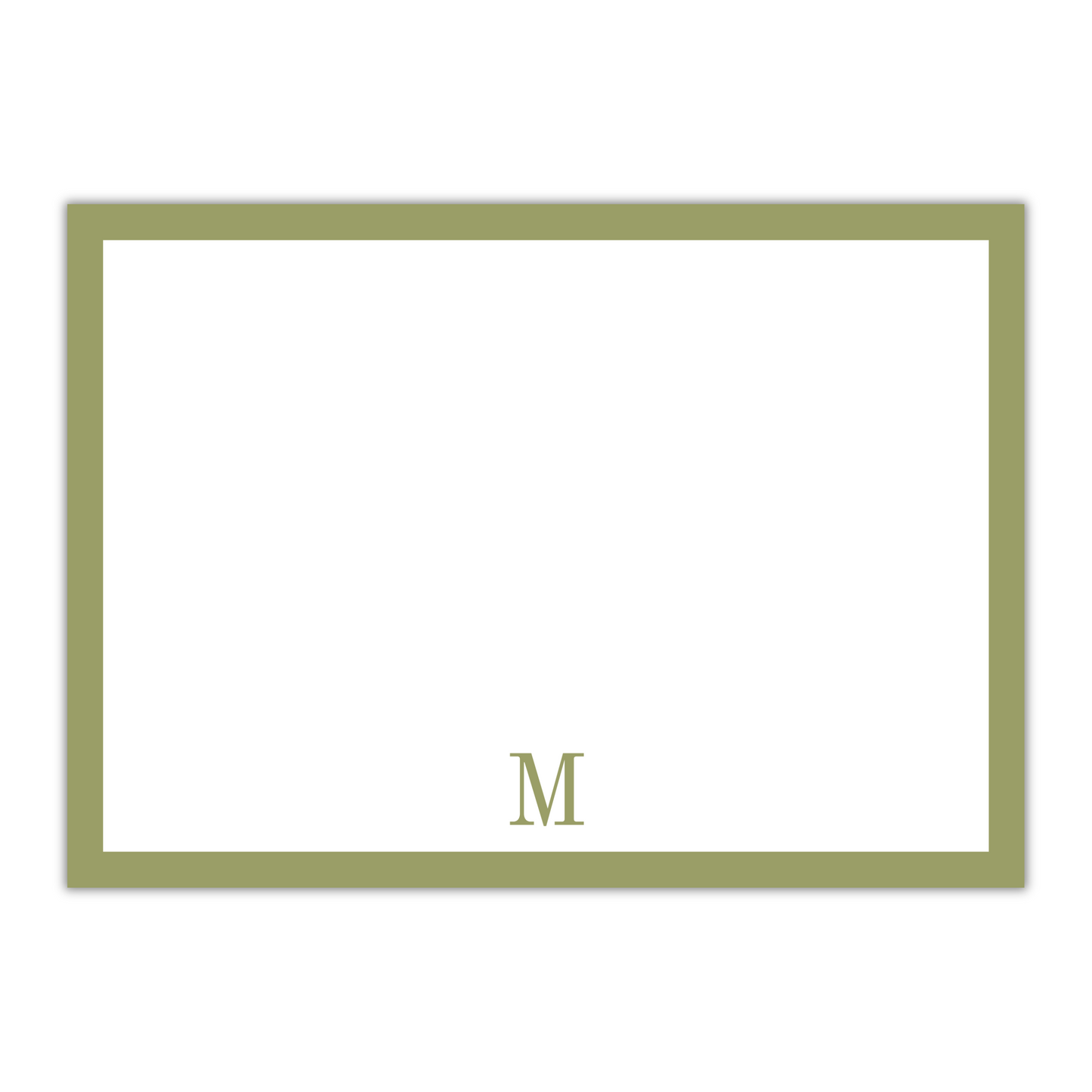 Green Initial Stationery