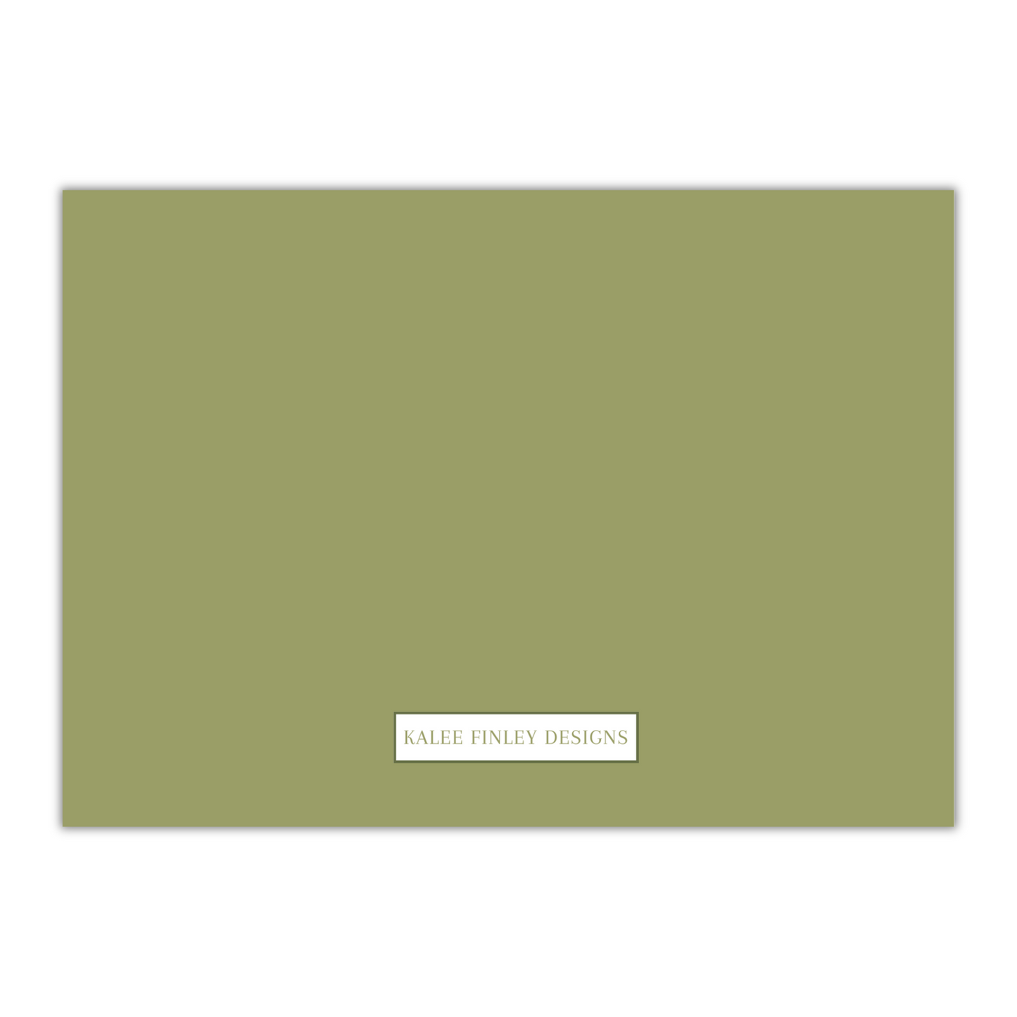 Green Initial Stationery