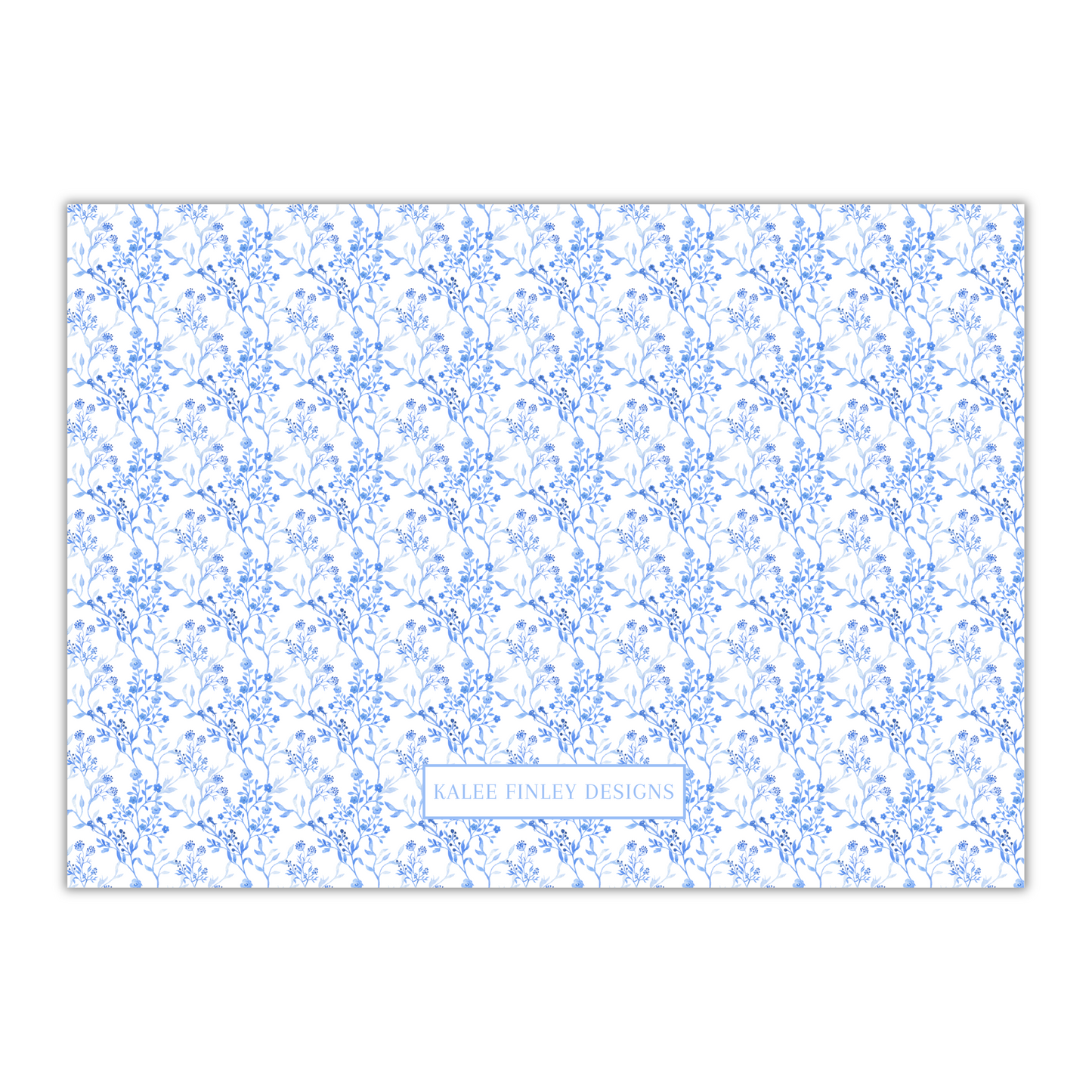 Blue Floral Nursery Stationery