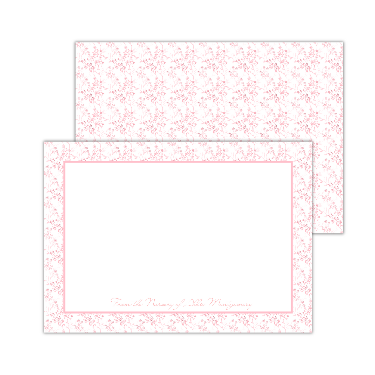 Pink Floral Nursery Stationery