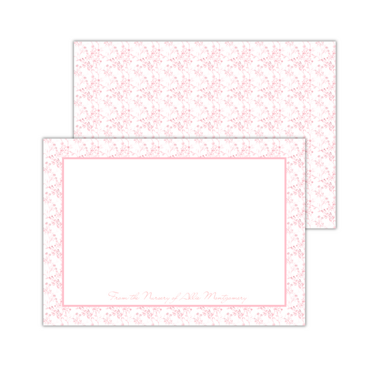 Pink Floral Nursery Stationery