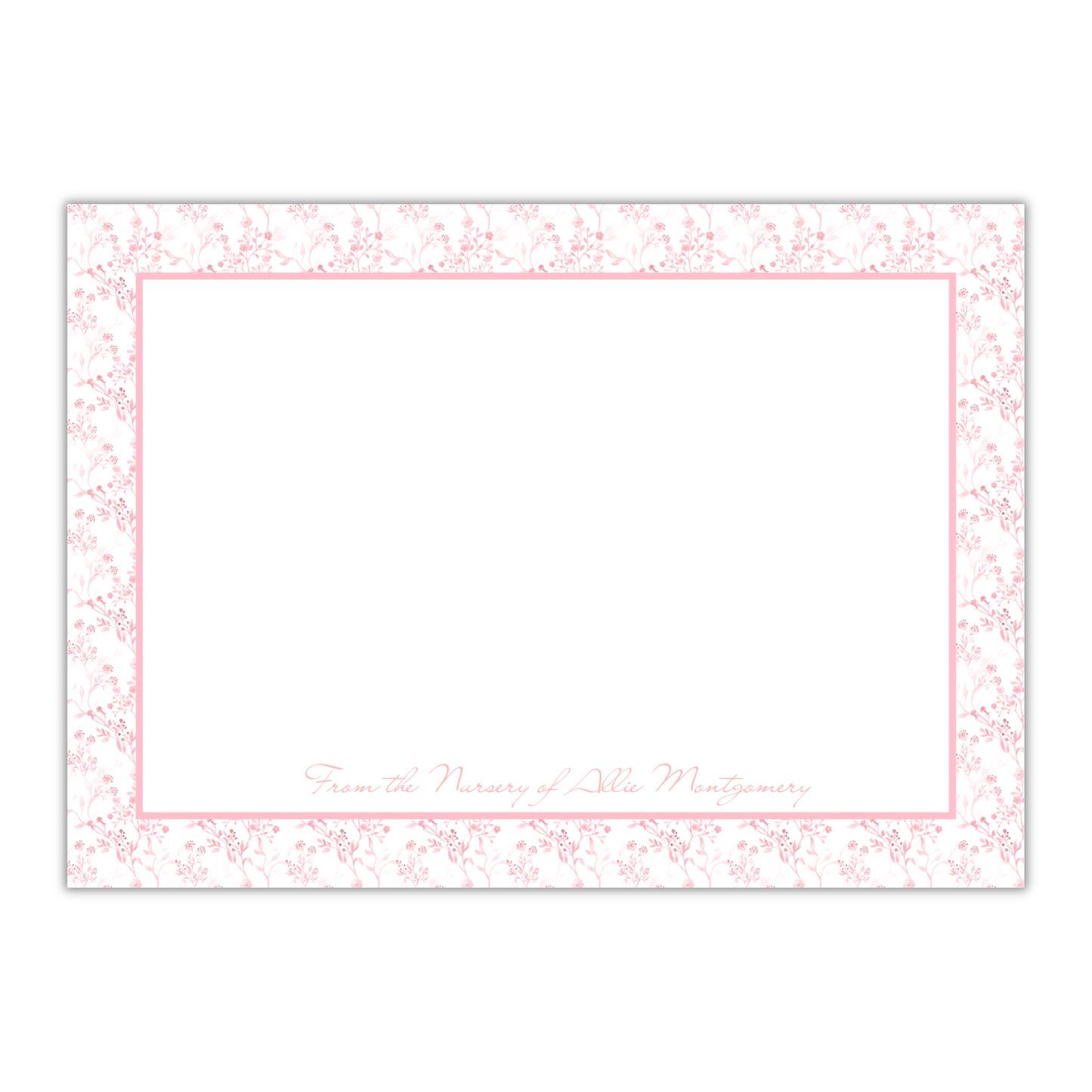 Pink Floral Nursery Stationery