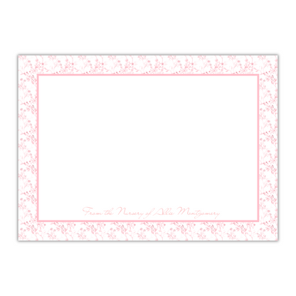 Pink Floral Nursery Stationery