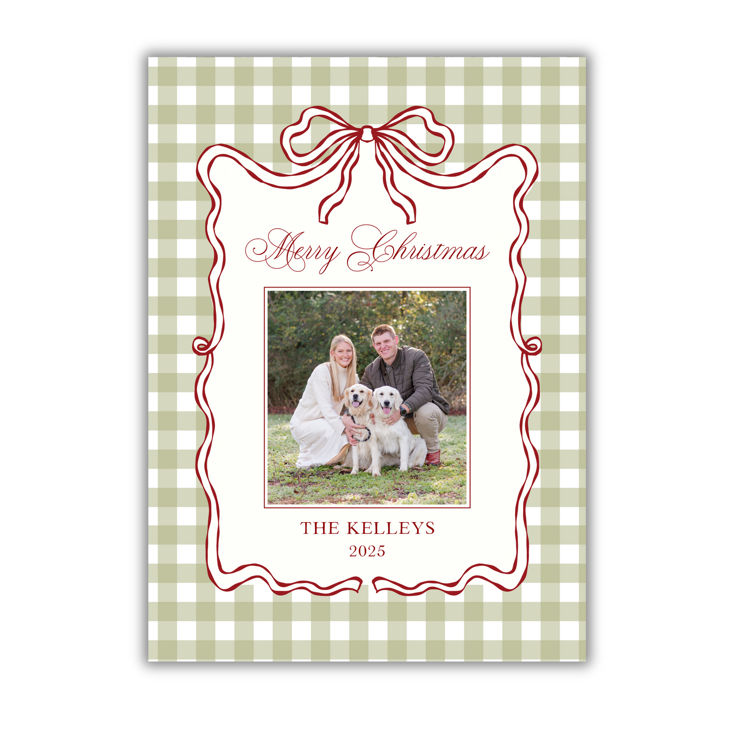 Gingham Christmas Card
