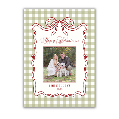 Gingham Christmas Card
