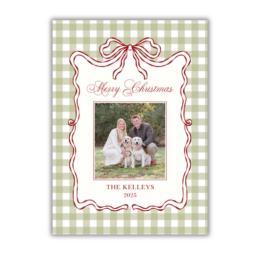 Gingham Christmas Card